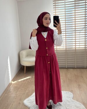Modal Etekli Yelek Takım